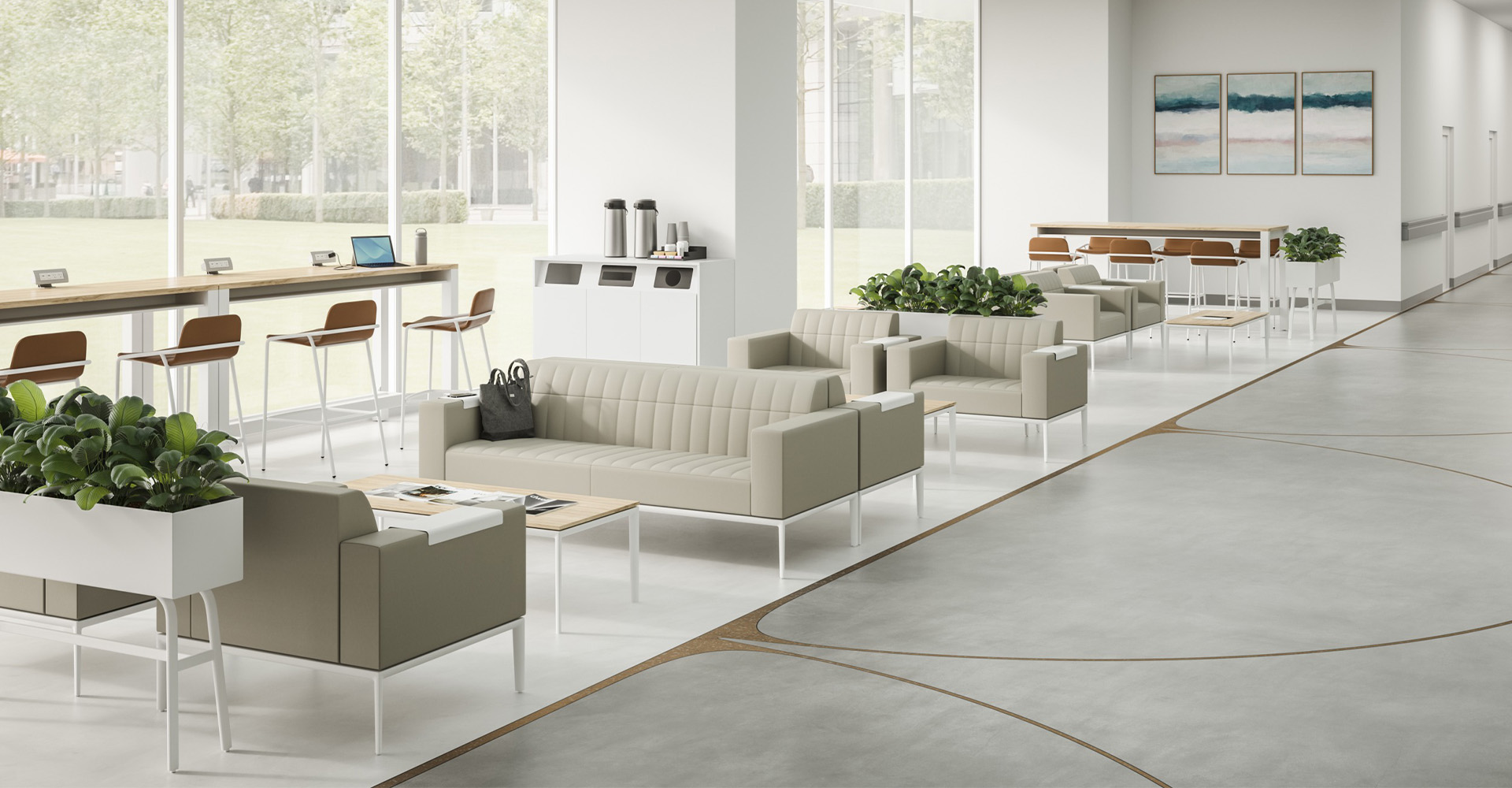 interior design of a health care building